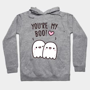 Cute Ghosts You Are My Boo Bestie Doodle Hoodie